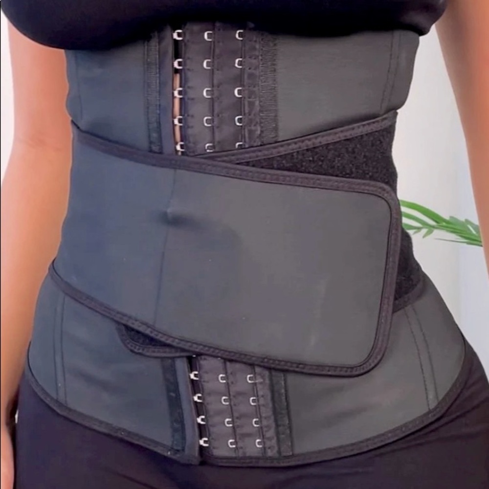 Black Latex waist trainer SMALL